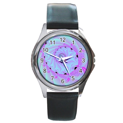 Fractal34 Round Metal Watch from Custom Dropshipper Front