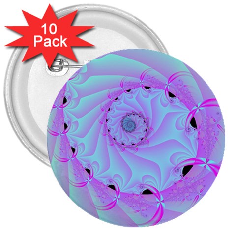 Fractal34 3  Button (10 pack) from Custom Dropshipper Front