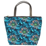Blue Bloom Bucket Bag
