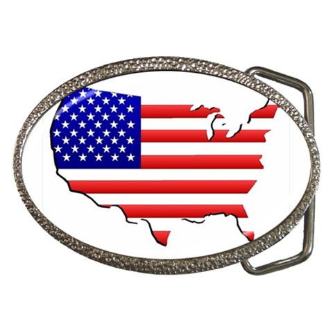 American Map Flag Belt Buckle from Custom Dropshipper Front
