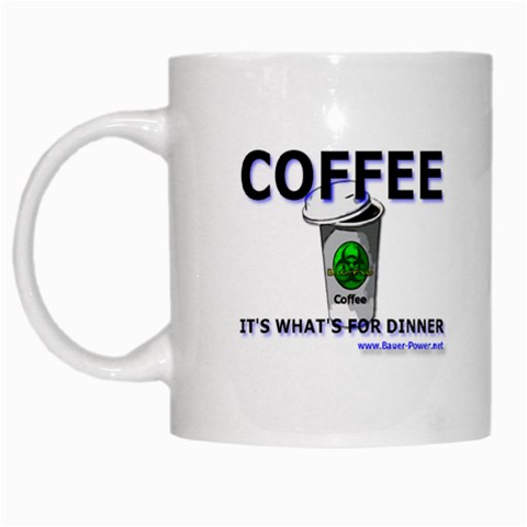 Coffee It s What s For Dinner White Mug from Custom Dropshipper Left