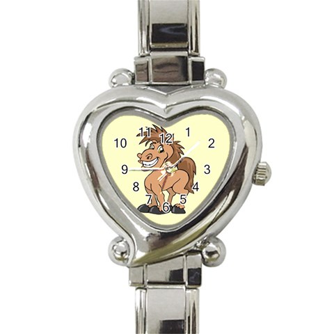 Cheeky pony Heart Italian Charm Watch from Custom Dropshipper Front