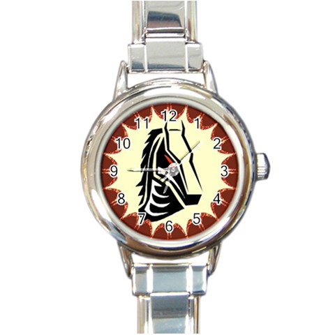 Horse head Round Italian Charm Watch from Custom Dropshipper Front