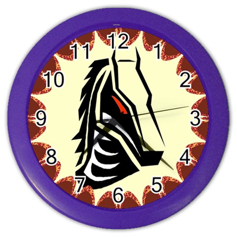 Horse head Color Wall Clock from Custom Dropshipper Front