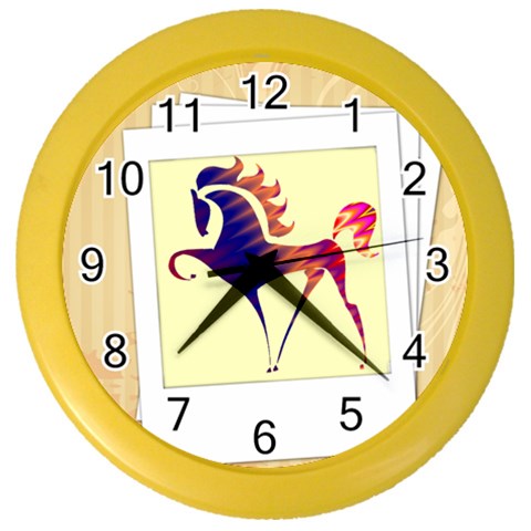 Prancing horse Color Wall Clock from Custom Dropshipper Front