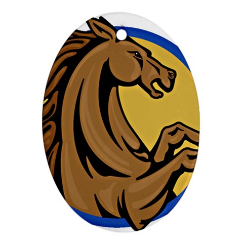 Horse circle Ornament (Oval) from Custom Dropshipper Front