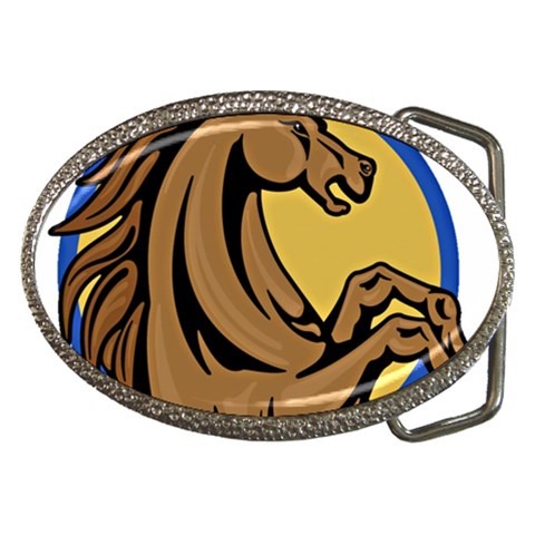 Horse circle Belt Buckle from Custom Dropshipper Front