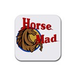 Horse mad Rubber Square Coaster (4 pack)