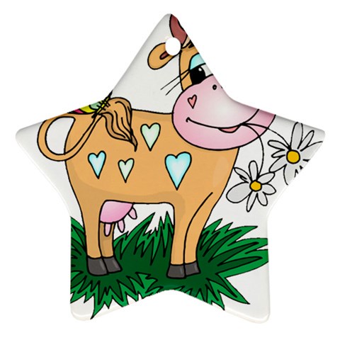 Cute cow Ornament (Star) from Custom Dropshipper Front