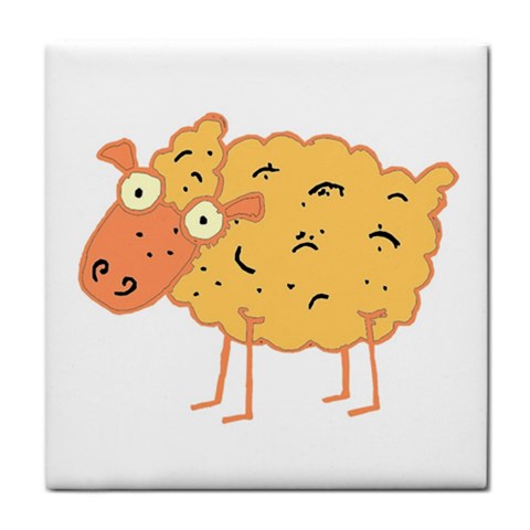 Funky sheep Tile Coaster from Custom Dropshipper Front
