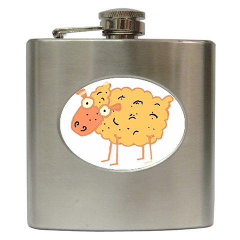 Funky sheep Hip Flask (6 oz) from Custom Dropshipper Front