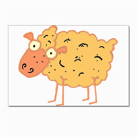 Funky sheep Postcard 4 x 6  (Pkg of 10) from Custom Dropshipper Front
