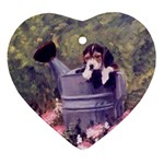 beagle in pail  Ornament (Heart)
