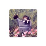 beagle in watering can Magnet (Square)