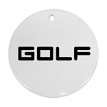 GOLF Round Ornament (Two Sides)