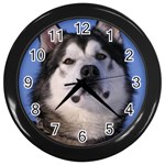 Alaskan Malamute Dog Wall Clock (Black)