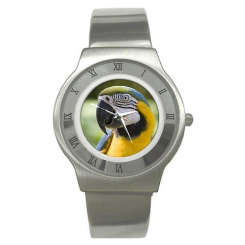 Parrot Stainless Steel Watch from Custom Dropshipper Front
