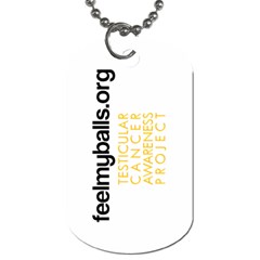 FeelMyBalls.org Dog Tag (Two Sides) from Custom Dropshipper Back
