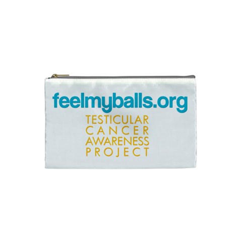 FeelMyBalls.org Cosmetic Bag (Small) from Custom Dropshipper Front