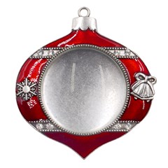 Metal Snowflake And Bell Red Ornament