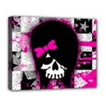 Scene Kid Girl Skull Deluxe Canvas 20  x 16  (Stretched)
