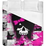 Scene Kid Girl Skull Duvet Cover (King Size)