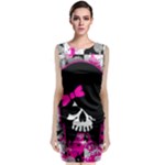 Scene Kid Girl Skull Sleeveless Velvet Midi Dress