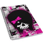 Scene Kid Girl Skull 5.5  x 8.5  Notebook