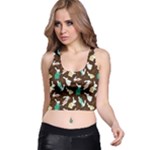 Easter rabbit pattern Racer Back Crop Top