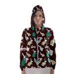 Easter rabbit pattern Women s Hooded Windbreaker