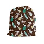 Easter rabbit pattern Drawstring Pouch (XL)