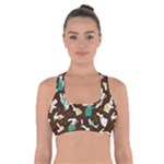 Easter rabbit pattern Cross Back Sports Bra