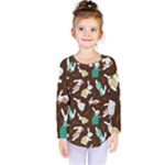 Easter rabbit pattern Kids  Long Sleeve Tee