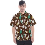 Easter rabbit pattern Men s Short Sleeve Shirt