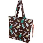 Easter rabbit pattern Drawstring Tote Bag