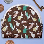 Easter rabbit pattern Horseshoe Style Canvas Pouch