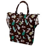 Easter rabbit pattern Buckle Top Tote Bag