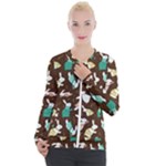 Easter rabbit pattern Casual Zip Up Jacket