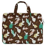 Easter rabbit pattern MacBook Pro Double Pocket Laptop Bag (Large)