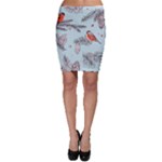 Christmas birds Bodycon Skirt