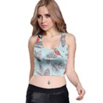 Christmas birds Racer Back Crop Top