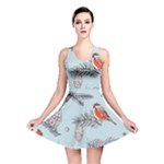 Christmas birds Reversible Skater Dress