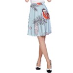 Christmas birds A-Line Skirt