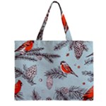 Christmas birds Zipper Mini Tote Bag