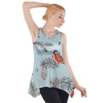 Christmas birds Side Drop Tank Tunic