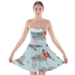 Christmas birds Strapless Bra Top Dress