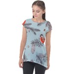 Christmas birds Cap Sleeve High Low Top