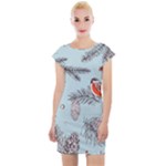 Christmas birds Cap Sleeve Bodycon Dress