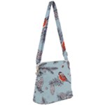 Christmas birds Zipper Messenger Bag