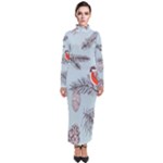 Christmas birds Turtleneck Maxi Dress